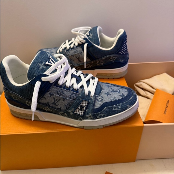 Louis Vuitton Blue Denim Men's Shoes - Picture 7 of 12